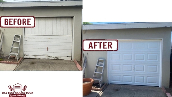 Custom wooden garage door